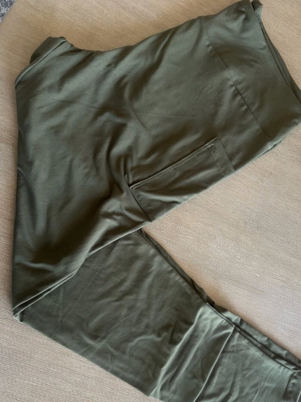 Julia Rose Full Length Buttery Soft Leggings with Side Pockets- Size TC- Olive